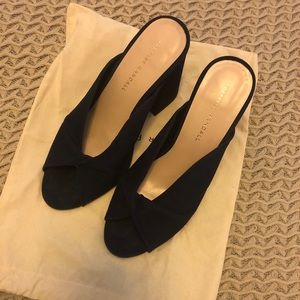 Loeffler Randall Laurel Twist Mule in navy suede